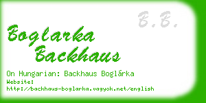 boglarka backhaus business card